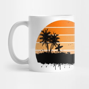 sunset surf, surfing, beach shirt,surf, surfer,shirt, summer shirt, Mug